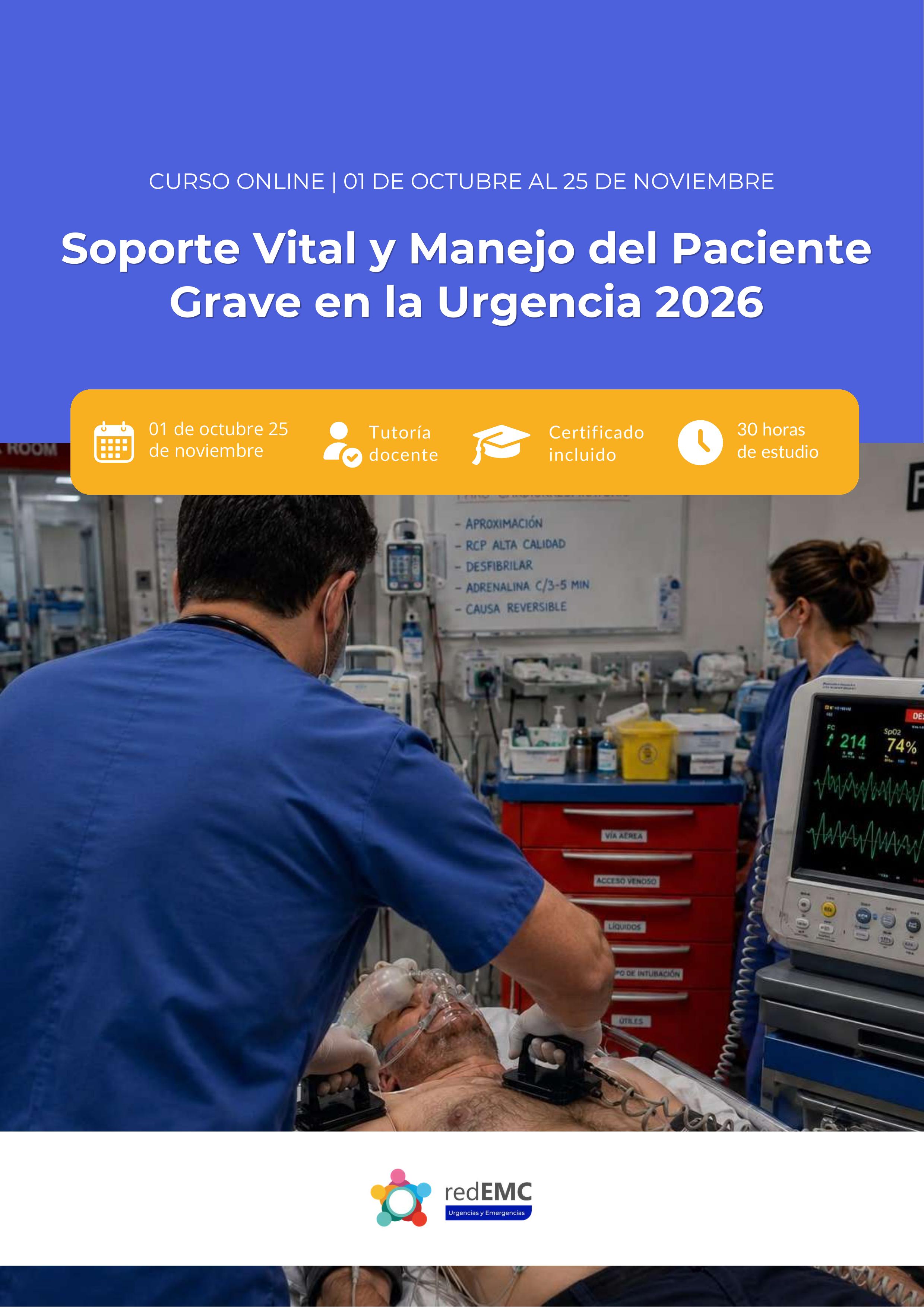 Curso Soporte Vital y Manejo del Paciente Grave en la Urgencia 2026